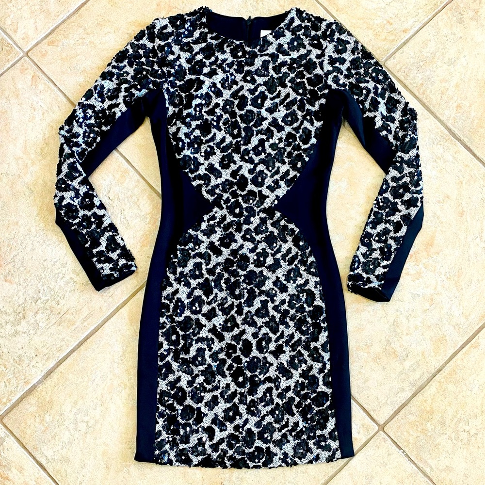 Dress The Population Sequin Dress, XS.